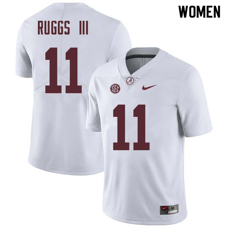 Women #11 Henry Ruggs III Alabama Crimson Tide College Football Jerseys Sale-White - Click Image to Close